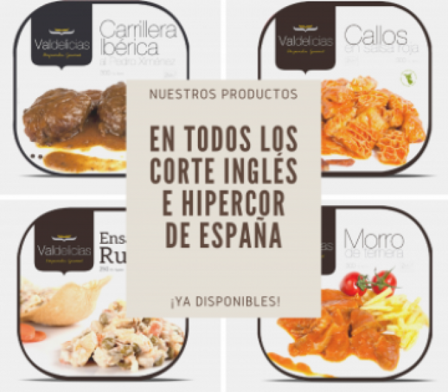 Valdelicias en todos los Corte Inglés e Hipercor de España